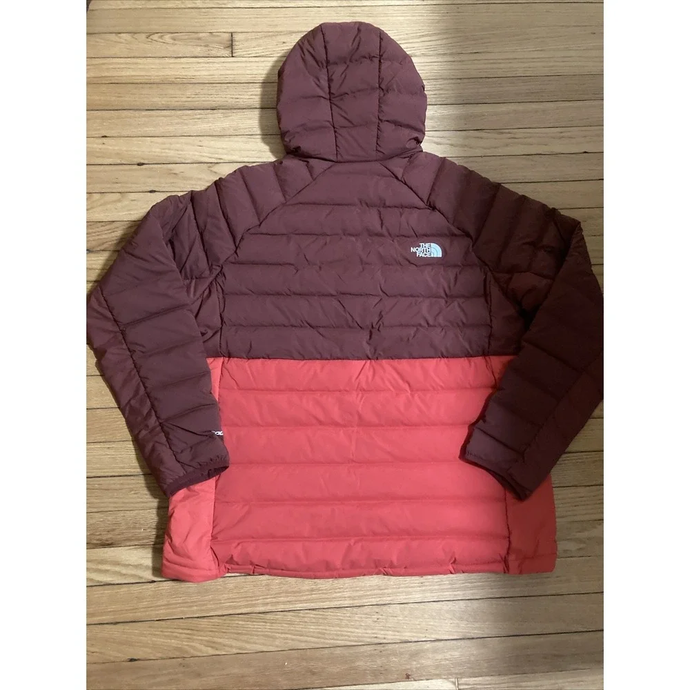 The North Face Men's‎ XXL Belleview Stretch 600 Down Hooded Jacket Cordovan/Red